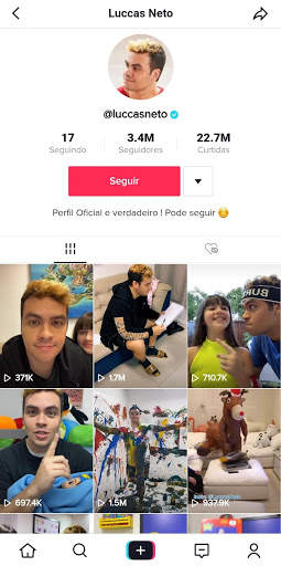Luccas Neto TikTok 2021 screenshot 1