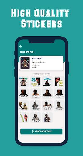 KGF 2 Stickers for WhatsApp screenshot 4