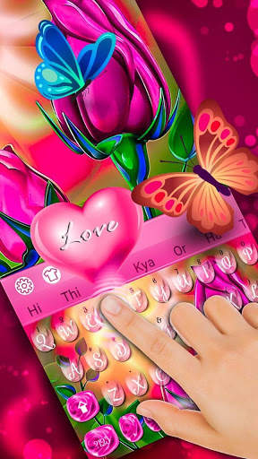 Color Rose Keyboard Theme screenshot 2