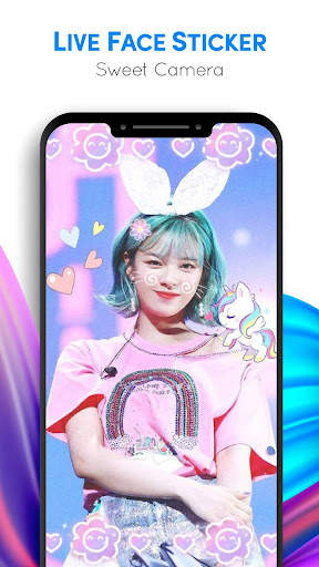 Live Face Sticker Sweet Camera screenshot 6