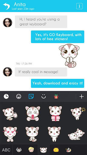 GO Keyboard Kitty Sticker screenshot 4