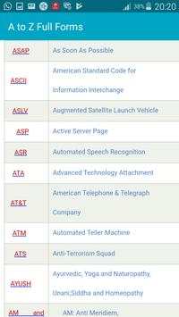 A to Z Full Forms screenshot 5