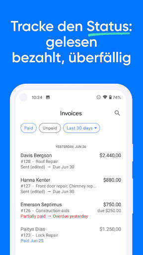 Rechnung schreiben - SaldoApps screenshot 3