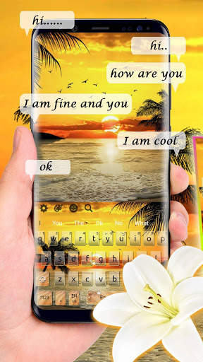 Summer Beach Keyboard Theme screenshot 1