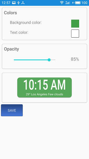 Weather forecast clock widget screenshot 8
