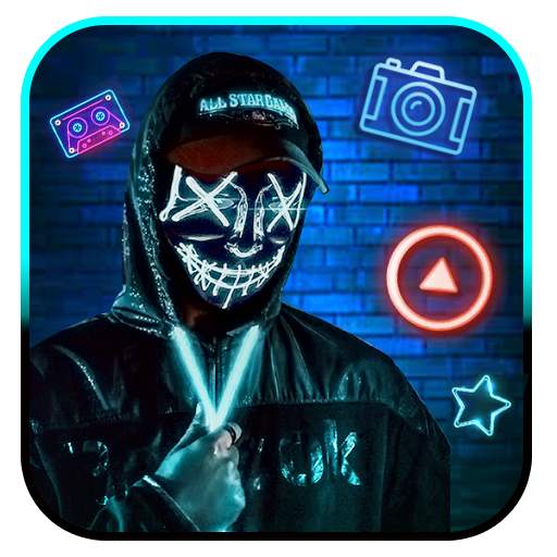 Neon, Mask, Man Themes, Live Wallpaper 1.0