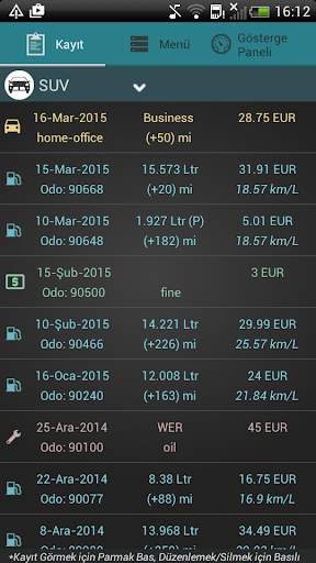 Simply Auto - araç bakım screenshot 18