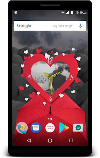 Valentine's day Clock Live Wallpaper screenshot 1