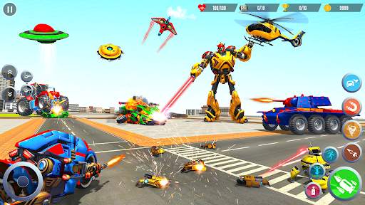 Flying Tiger Robot Car Games स्क्रीनशॉट 11