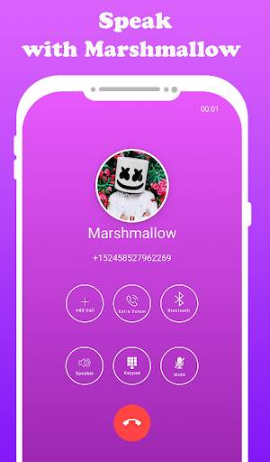 fake call and chat live from Marshmello Prank screenshot 6
