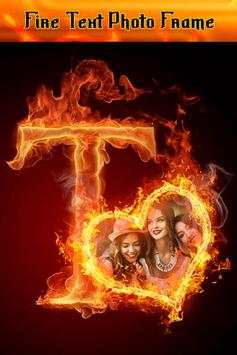 Fire Text Photo Frame screenshot 5