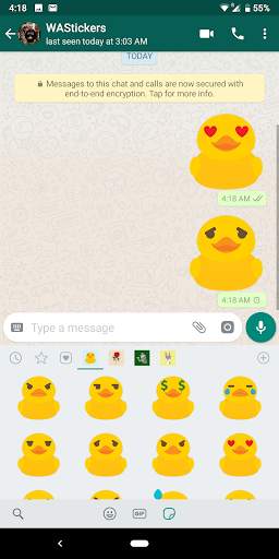 Rubber Duck stickers for WhatsApp WAStickerApps screenshot 5