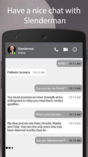 Scary Slender Man's Fake Chat And Video Call screenshot 1
