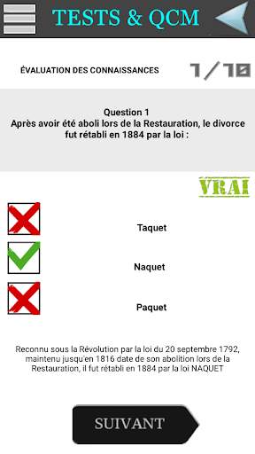 QCM DE DROIT CIVIL POUR CONCOURS A & B screenshot 5