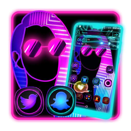 Dark Girly Launcher Theme 4.1