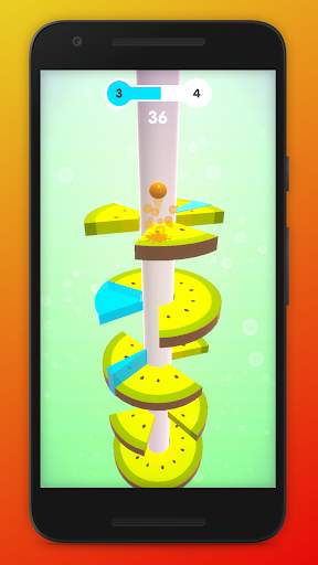 Helix Ball Jump Fruit Crush screenshot 2