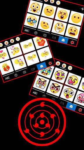 Red Cool Sharingan Keyboard Background screenshot 4