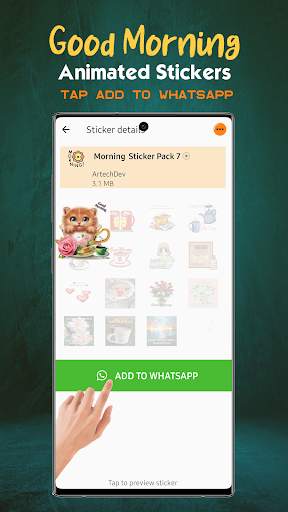 Good Morning Animated Stickers For WhatsApp screenshot 4