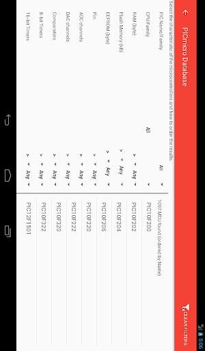 PICmicro Database screenshot 8