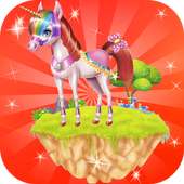 beauty unicorn salon game logo