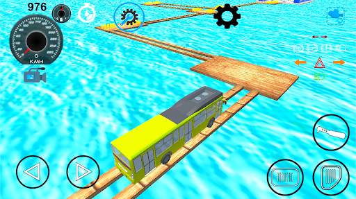 Bus driving simulator. Bus impossible stunts game screenshot 2