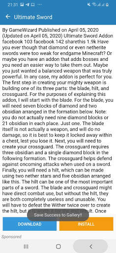 Ultimate Sword Mod For Minecraft screenshot 1
