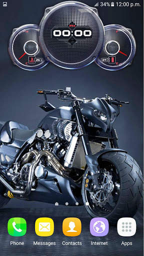 Superbike Clock Wallpaper HD screenshot 7