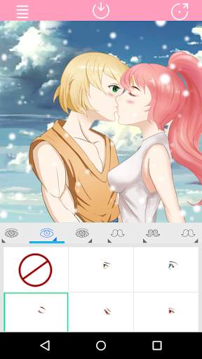 Anime Avatar Maker: Kissing Couple 4 تصوير الشاشة