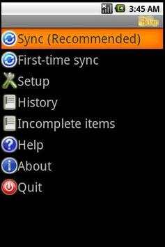 BurpSync for Android 2.x screenshot 1