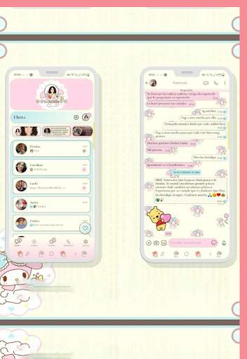 Tema Chat Pink & Wallpaper screenshot 14