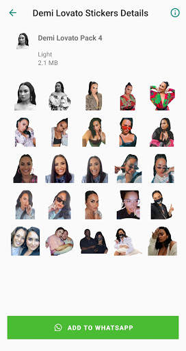 Demi Lovato Stickers App for WhatsApp screenshot 5