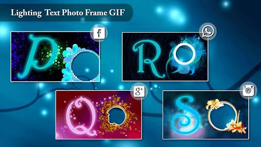 Lighting GIF Text Photo Frame - 3D GIF Text Editor 2 تصوير الشاشة