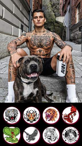 Tattoo my photo: tattoos for men- 3D tattoo design screenshot 3