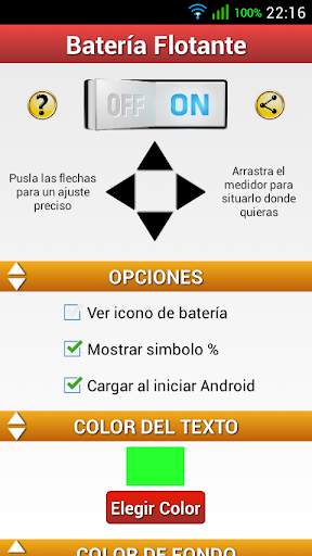 Batería Flotante Porcentaje % screenshot 2