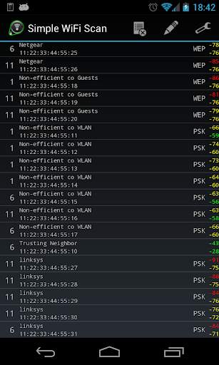Simple WiFi Scan screenshot 1