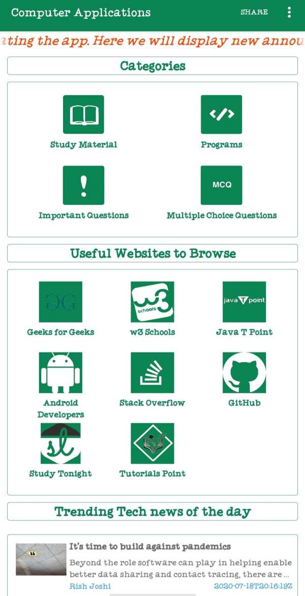 Computer Applications (Study Material + News Feed) screenshot 1