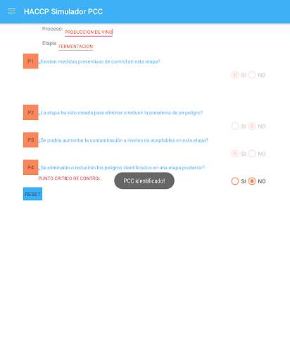 HACCP Simulador PCC screenshot 4