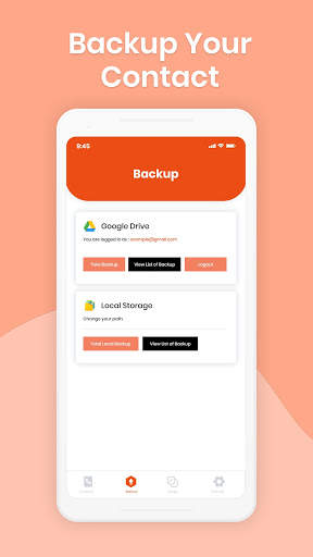 Backup Dei Miei Contatti - Unisci Salva Ripristina screenshot 3