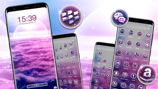 Pink Clouds Sky Launcher Theme screenshot 5