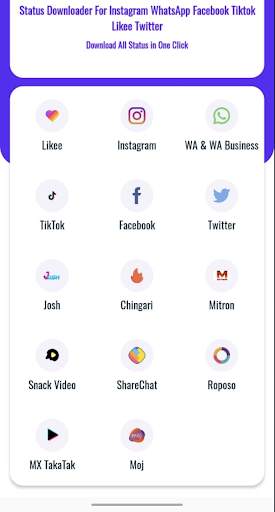 Status Downloader For Instagram WhatsApp Facebook screenshot 1