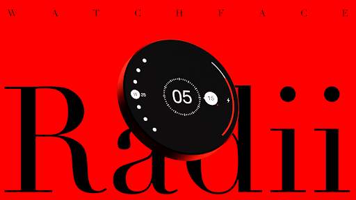 Radii Watch Face for Android Wear OS 1 تصوير الشاشة