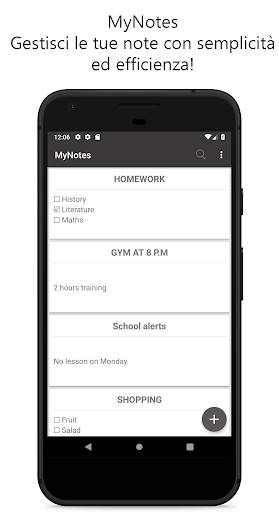 MyNotes - Blocco Note, Appunti screenshot 1