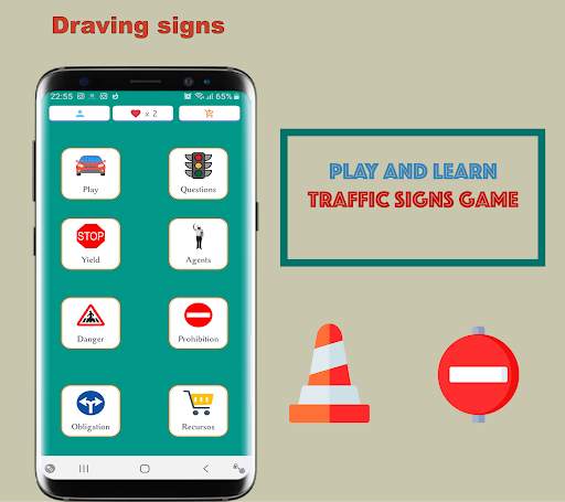 ⛔️ Traffic Signs Game: Driving school screenshot 1