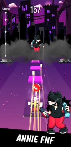 Annie FNF Tiles Hop Music Funny Dance screenshot 2
