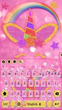 Shiny Unicorn Keyboard Theme screenshot 1