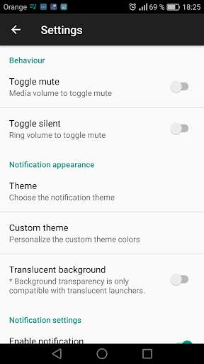 Volume notification control EQ 4 تصوير الشاشة