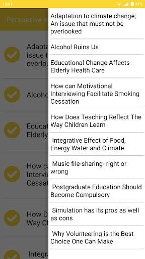 Persuasive essay topics screenshot 3