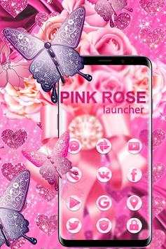 Pink Rose Launcher screenshot 3