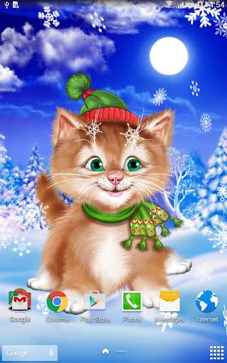 Winter Cat Live Wallpaper screenshot 3