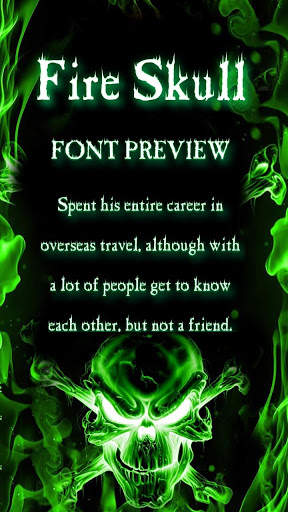 Fire Skull Font for FlipFont ,Cool Fonts Text Free screenshot 1